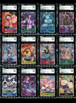 Huge One Piece Bandai Games Fest 23-24 CGC 10 GEM MINT! Bundle/Lot 12 Cards! - Image 1