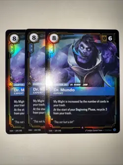 Riftbound TCG Dr. Mundo Expert OGN 109/298 X3 Playset Card Game CCG Origins Rare - Image 1