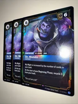 Riftbound TCG Dr. Mundo Expert OGN 109/298 X3 Playset Card Game CCG Origins Rare - Image 3
