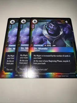 Riftbound TCG Dr. Mundo Expert OGN 109/298 X3 Playset Card Game CCG Origins Rare - Image 4