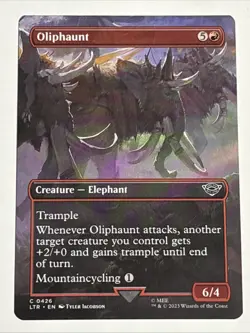 MTG Lord of the Rings Oliphaunt Borderless 0426 NM - Image 1