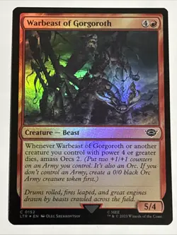MTG Lord of the Rings Warbeast of Gorgoroth Foil 0152 NM - Image 1