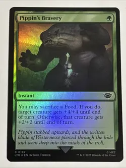 MTG Lord of the Rings Pippin's Bravery Foil 0182 NM - Image 1