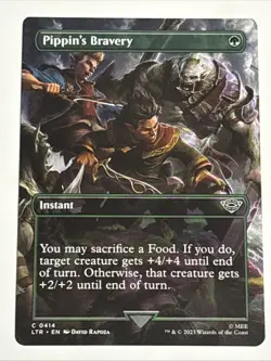 MTG Lord of the Rings Pippin's Bravery Borderless 0414 NM - Image 1