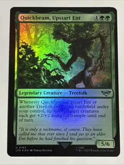 MTG Lord of the Rings Quickbeam, Upstart Ent Foil 0183 NM - Image 1