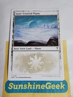 Snow-Covered Plains (White Border) Mystery Booster 2 Regular - Image 1