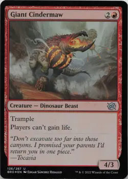 Giant Cindermaw - FOIL - U The Brothers' War 136 - MTG - Image 1