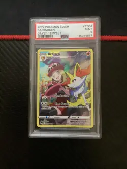 2022 Pokemon Braixen TG01/TG30 Full Art Trainer Gallery Silver Tempest - PSA 9 - Image 1