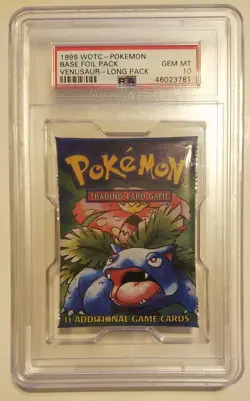 Pokemon - PSA 10 1999 Unlimited Base Pack - Venusaur - Long Pack - Image 1