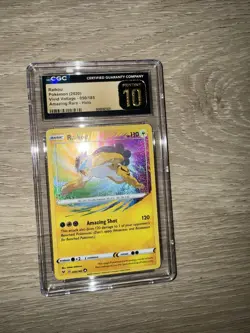 Amazing Rare - Raikou Pokemon Sword & Shield Vivid Voltage 💎CGC 10 Pristine💎 - Image 2