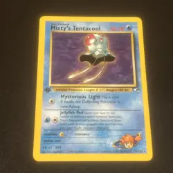 Pokemon 1st Edition Misty's Tentacool (32) Rare Gym Heroes 032/132 NM - Image 1