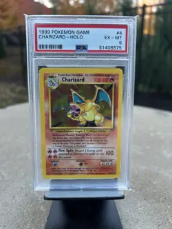 1999 POKEMON Base Set Unlimited #4 CHARIZARD-HOLO PSA 6 Excellent - Mint - Image 1