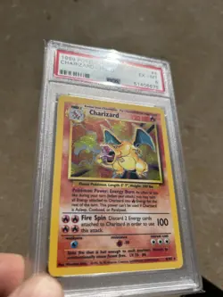 1999 POKEMON Base Set Unlimited #4 CHARIZARD-HOLO PSA 6 Excellent - Mint - Image 4