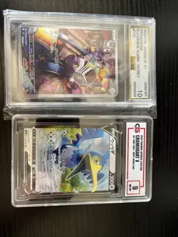 Pokemon Graded Lot (2) Varoom 10 Gem Mint 9 Cramorant V 9 Nm - Image 1