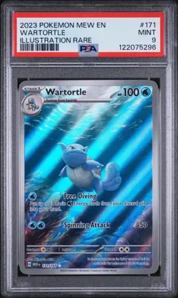 Wartortle 171/165 151 English PSA 9 MINT Illustration Rare Pokemon TCG - Image 3
