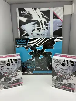 Pokemon TCG Scarlet and Violet Black Bolt ETB and 2x White Flare Booster Bundles - Image 1