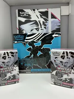 Pokemon TCG Scarlet and Violet Black Bolt ETB and 2x White Flare Booster Bundles - Image 2