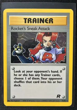 Pokemon Rocket’s Sneak Attack 72/82 Non Holo Team Rocket Unlimited LP - Image 1
