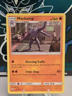 Pokemon Machamp #13/18 Detective Pikachu Holo Rare Movie Card TCG LP-/MP+ - Image 1