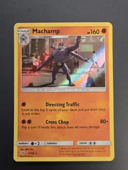 Pokemon Machamp #13/18 Detective Pikachu Holo Rare Movie Card TCG LP-/MP+ - Image 3
