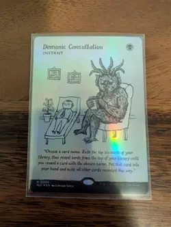 MTG Secret Lair Encyclopedia of Magic *FOIL* R Demonic Consultation #0004 - Image 1