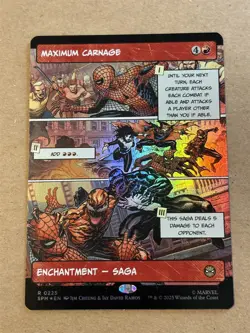 mtg borderless foil Maximum Carnage full art card, Spiderman set, unplayed - Image 1