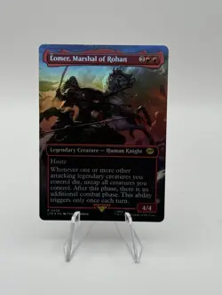 FOIL MTG Eomer, Marshal of Rohan *BORDERLESS FOIL* The Lord of the Rings 0428 NM - Image 1