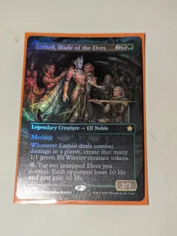 Lathril, Blade of the Elves #349 Foundations Borderless Foil Rare - Image 1