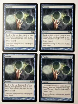 Mtg core set M12 common powerhouse PONDER x4 LP PLAYSET - Image 1