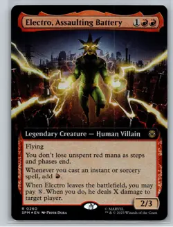 Magic: The Gathering Spider-Man - Electro, Assaulting Battery Extended Art Foil - Image 1