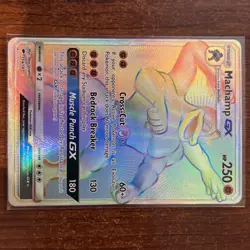 Pokemon TCG Burning Shadows Rainbow Secret Rare Machamp GX 154/147 - Image 1