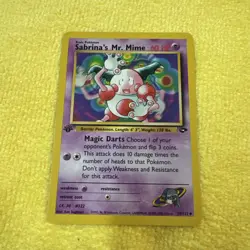 Sabrina's Mr. Mime 94/132 1st Edition - Gym Challenge - NM Pokemon Card - Image 1