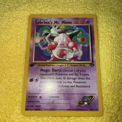 Sabrina's Mr. Mime 94/132 1st Edition - Gym Challenge - NM Pokemon Card - Image 2