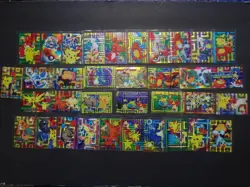 1998 Bandai Pocket Monsters Anime Collection Foil Prizm Holo Sticker Lot x35 - Image 1