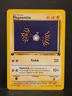 2000 Pokemon Team Rocket 1st Edition #60 Magnemite C - Image 1