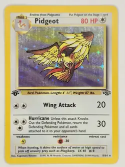 Pidgeot Jungle 8/64 1st Edition Holo Rare Card Pokemon TCG - Image 1