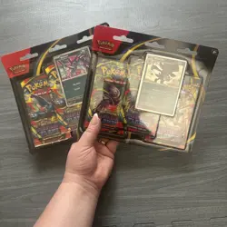 *IN HAND* LOT OF (2) SEALED POKEMON TCG: PHANTASMAL FLAMES 3PK BLISTERS - Image 1