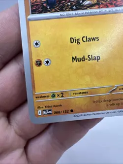 Sandshrew 068/132 non holo Common Pokemon Mega Evolutions English NM/M - Image 5