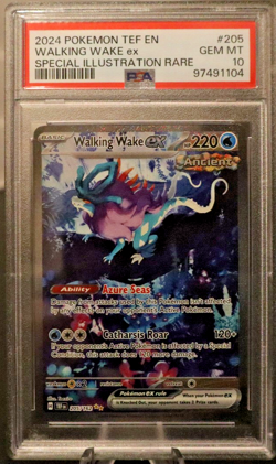2024 Pokemon Temp Forces #205 Walking Wake ex Special Illustration Rare PSA 10 - Image 1