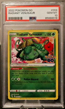 2022 POKEMON GO #004 RADIANT VENUSAUR PSA 10 - Image 1