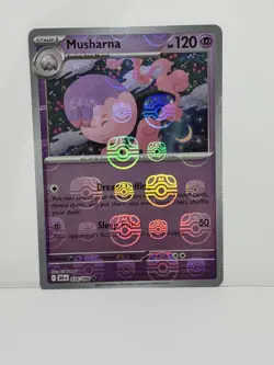 MASTER BALL Musharna Holo 036/086 Pokemon TCG Black Bolt NM 2025 - Image 1
