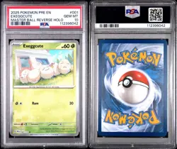Exeggcute 001/131 Master ball Prismatic Evolutions Pokemon Card- PSA 10- LOW POP - Image 3