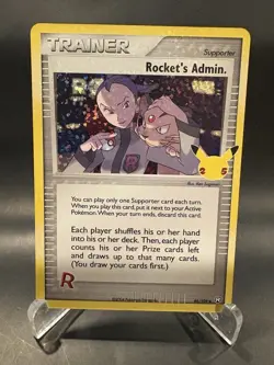 Rocket’s Admin. 86/109 Trainer Supporter Celebrations Classic Collection Pokemon - Image 1