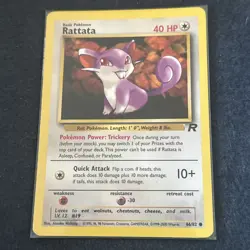 Pokemon TCG WoTC Rattata 66/82 Team Rocket Vintage Near Mint Free Shipping! - Image 1