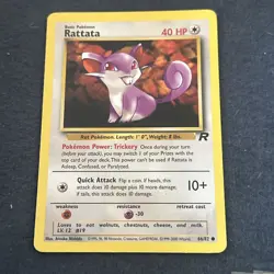 Pokemon TCG WoTC Rattata 66/82 Team Rocket Vintage Near Mint Free Shipping! - Image 3