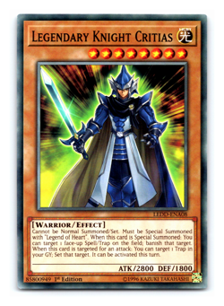 Legendary Knight Critias - LEDD-ENA08 - Common - 1st Edition - Yugioh - Image 1