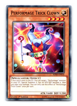 Performage Trick Clown - SDSH-EN016 - Common - 1st Edition - Yugioh - Image 1