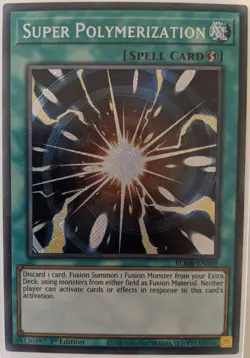 YuGiOh Super Polymerization Secret Rare 1st Edition BLMR-EN089 - Image 1