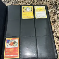 2019 Ultra Pro TCG Pokemon Pikachu 9 Pocket Binder Yellow With Cards - Image 2