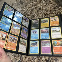 2019 Ultra Pro TCG Pokemon Pikachu 9 Pocket Binder Yellow With Cards - Image 4